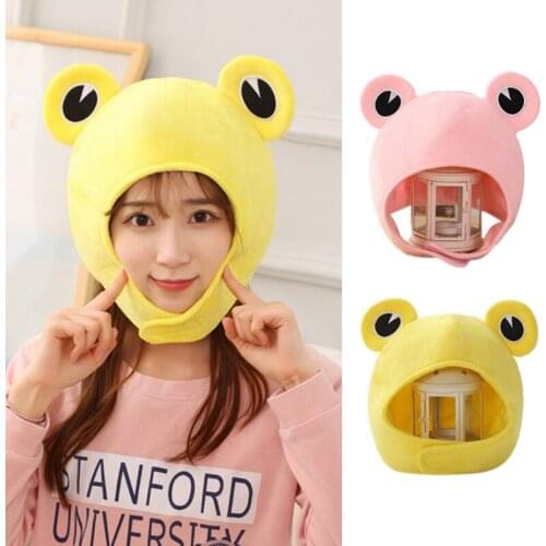 Women Girls Cute Rabbit Frog Animal Earflap Hat Winter Warm Plush Beanie Cap Mask Cosplay Costume Party Supplies Photo