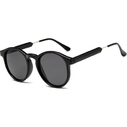 Women Men Sunglasses Round Eyeglasses Frame Plastic+Metal New Style Retro Sunglass AC Lens UV400 020