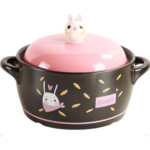 Heat Resistant Casserole Cute Stew Soup Rabbit Stove Claypot Soup Pot Korean Casserole Stewpot Cookware Cazuela Home Items DI50S