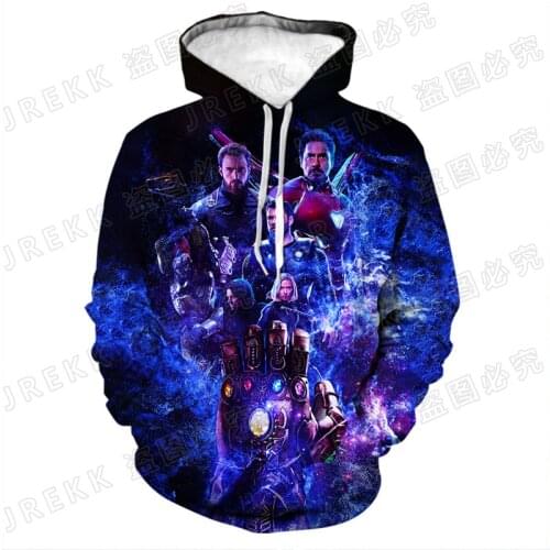 Marvel The Avengers Hoodies Men Women Children Super Hero 3D Print Long Sleeve Sweatshirts Streetwear Fashion Coat Clothing