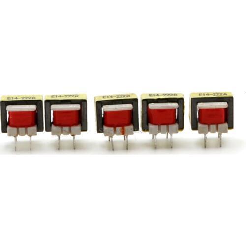 5Pcs 1300 : 8 Ohm Audio Transformer EE14 Transformateur POS Transformador Tool Dropship