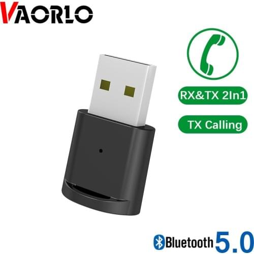 VAORLO USB Wireless Transmiiter With Mic Support HD Calling Mini Bluetooth 5.0 Audio Adapter For PC PS4 PS5 NS Nintendo Switch L