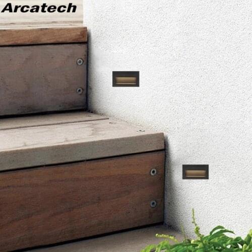 Waterproof Downward Footlight LED Stair Light Step Light 3W/6W Recessed Wall Light Indoor/ Outdoor Staircase Step Lights NR-222