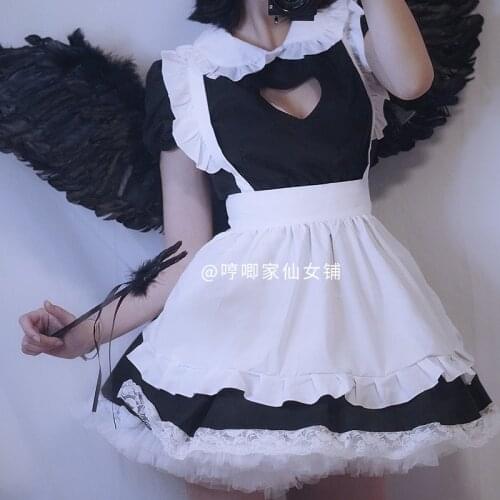 Japanese Cute Nightdress Lolita Sweet Maid Dress Women Anime Cosplay Costumes Sexy Lingerie School Girl Costume Slutty Clothes