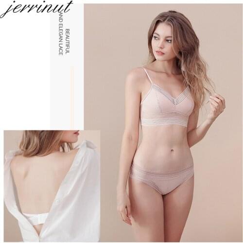 Womens Underwear Set Push Up Bra Sexy Underwear Backless Bralette Thin Lace Bralette Dots Mesh Lingerie Set Brassiere