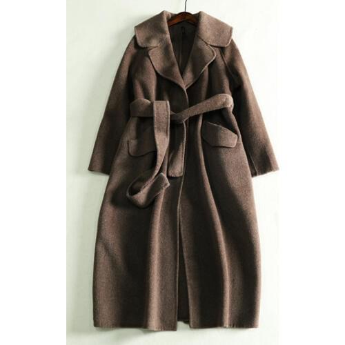FNF 2018 winter women wool coat female alpaca coat medium length woolen coat new arrival plus size