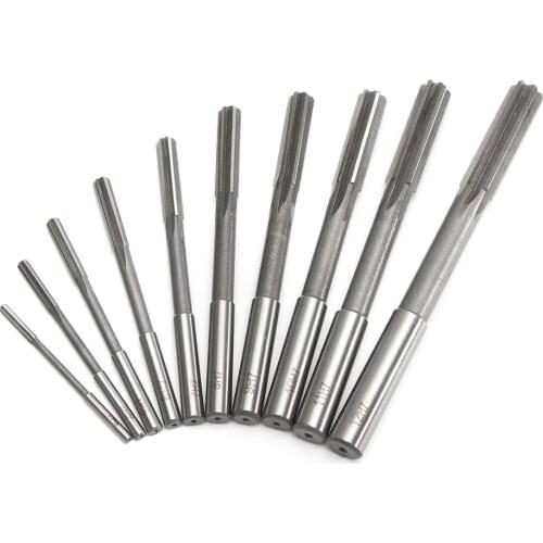 10pcs 3-12mm HSS Machine Reamer Set H7 Straight Shank Milling Chucking Reamer