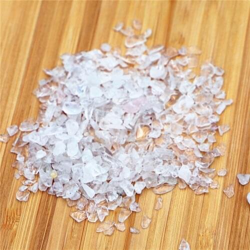 100g/bag Natural White Crystal Crystal Red Crystal Rough Stone Gem Mineral Fish Tank Bonsai Decoration Energy-saving Stone