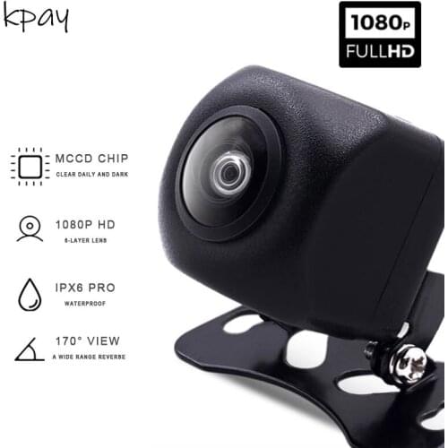 1080P HD Rear View Camera Car Reverse Camera Cable 170° 4 Pin Vehicle Camera Waterproof Night Vision Backup Parking Rearview Len