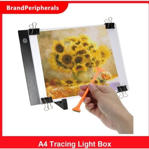 133 Pieces DIY Diamonds Painting Tools and Accessories Kits with A4 Tracing Light Box Multi-Size Diamond Pen Tray Kits
