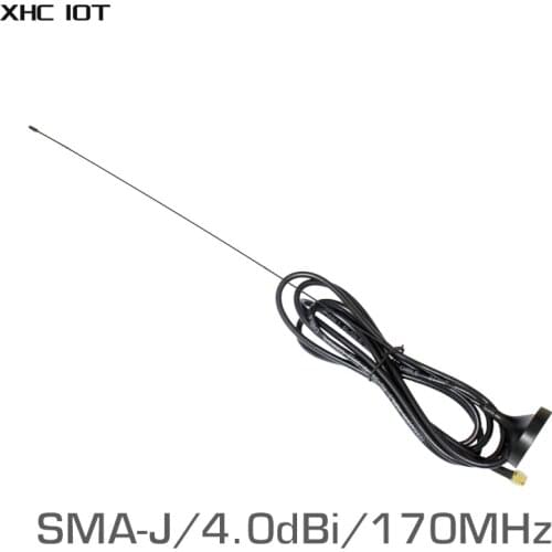 2Pcs 170MHz Sucker WIFI Antenna XHCIOT TX170-XP-200 SMA Male High Gain 4dBi Magnet Base 170M Antenna Communication