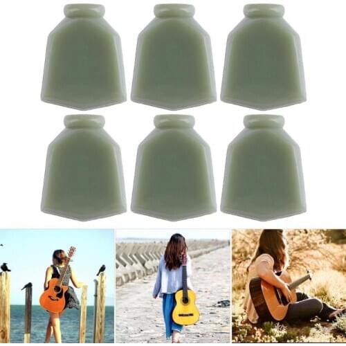 6pcs Jade Green Guitar Tuning Peg Key Tuners Machine Heads Replacement Button Knobs Handle Cap for Professional Guitar Accessory