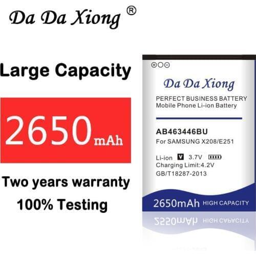 2650mAh AB463446BU Battery for Samsung SGH SGH-E251,SGH-E258,SGH-E350,SGH-E428,SGH-E500,SGH-E900,SGH-E908,SGH-M620 phone battery