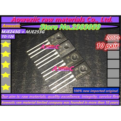 Aoweziic 2017+ 100% new imported original JE243G JE253G MJE243G MJE253G TO-126 audio power amplifier (1pair)