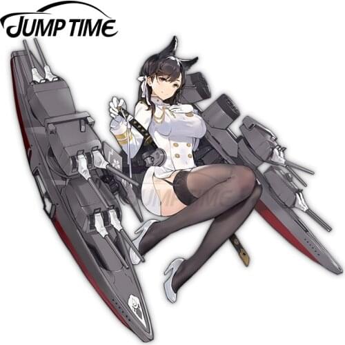 Jump Time 13 x 8.5cm For Azur Lane Atago Anime Waifu Vinyl Car Stickers Surfboard Decoration Windows Bumper Trunk VAN SUV Decal