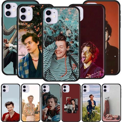Harry Styles Case for Apple iPhone 11 Pro Max XS X XR 7 8 6 6S Plus 5 5S SE Black Silicone Phone Cover Caso