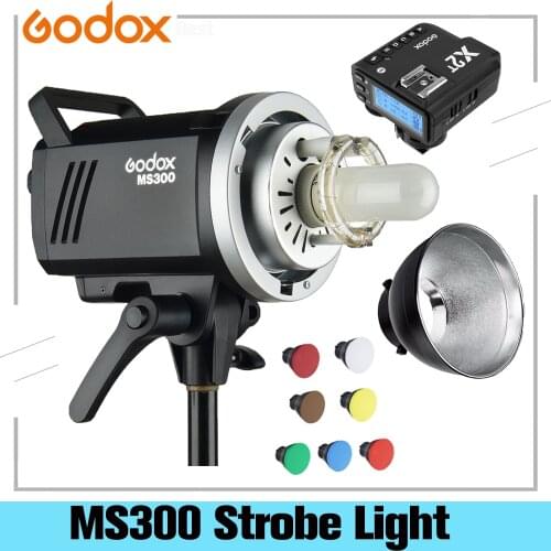 Godox MS300 Studio Flash Strobe Light Monolight 300Ws Godox 2.4G Wireless X System GN58 5600K 150W Modeling Lamp Bowens Mount