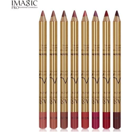 IMAGIC 8Pcs Lipstick Pencil Matte Lip Liner Lip Gloss Lipstick Makeup Contour Tint Sexy Matte Lasting Lipliner Beauty Cosmetics