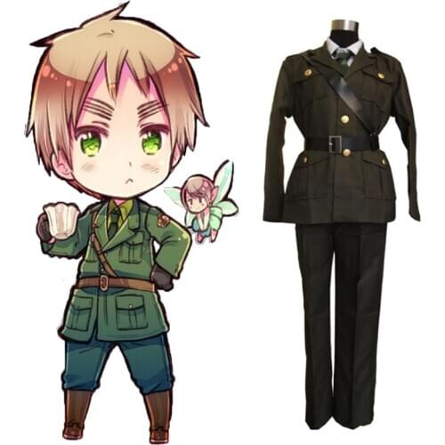 Anime Hetalia Axis Powers Cosplay Costume Military Uniform Cosplay Costume Halloween Carnival Party Customized