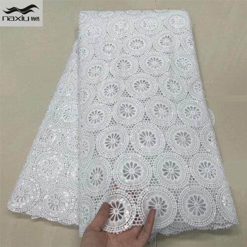 Madison African Lace Fabric 2021 High Quality Lace With Sequins Nigerian Lace fabrics For Wedding French Tulle Lace Fabric