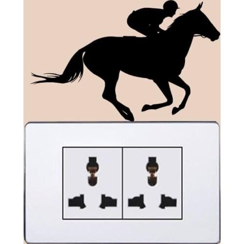 Horse Animal Rider Wall Sticker Vinyl Bedroom Decor Switch Decal 6SS0412