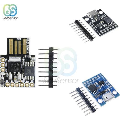 Digispark ATTINY85 Micro USB Development Board Kickstarter Miniature General Development Board I/O IIC I2C SPI Module Black Blue