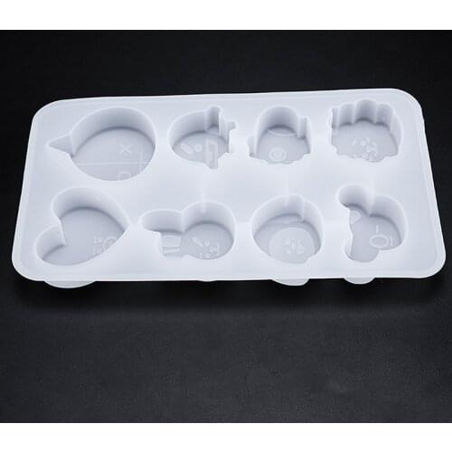 Cartoon Silicone Mold For Resin Handmade Soap Key Chain Mould Forms For Baking Fondant Candies Molds Plaster Clay