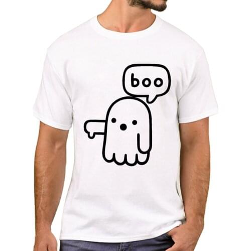 TEEHUB Hipster Halloween Men T-Shirt Short Sleeve Tshirts Ghost Of Disapproval Printed T Shirts Funny Tee