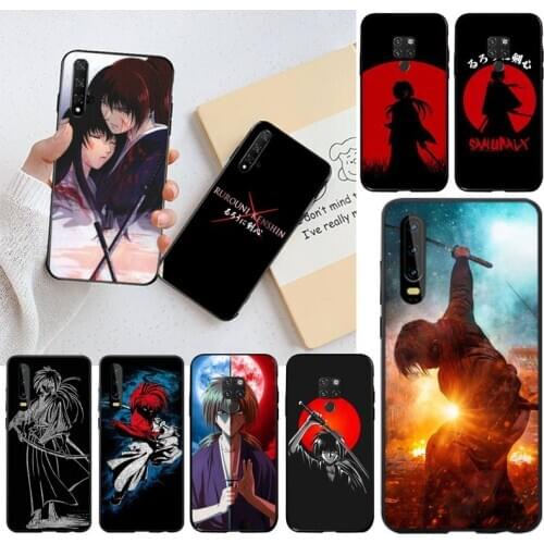 USAKPGRT Anime Rurouni Kenshin Custom Soft Phone Case for Huawei P40 P30 P20 lite Pro Mate 30 20 Pro P Smart 2020 prime