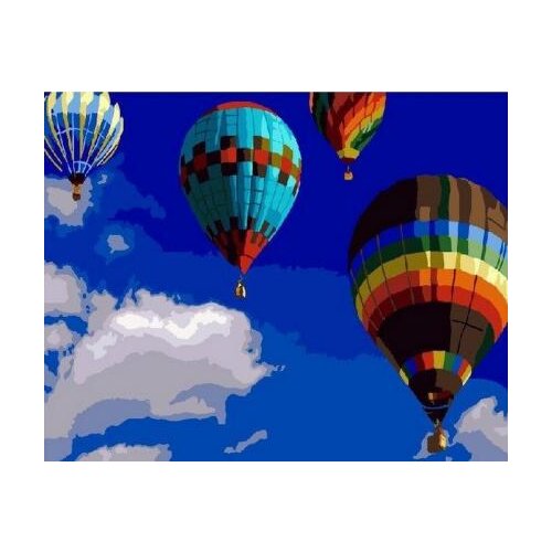 On the air balloon Coloring By Numbers DIY Hand Painted Oil Painting By Numbers On Canvas Wall Pictures For Living Room