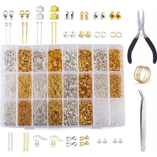 Alloy Accessories Set Jewelry Jewelry Making Tools Copper Wire Rings Earring Hook DIY Jewelry Making Supplies Kit