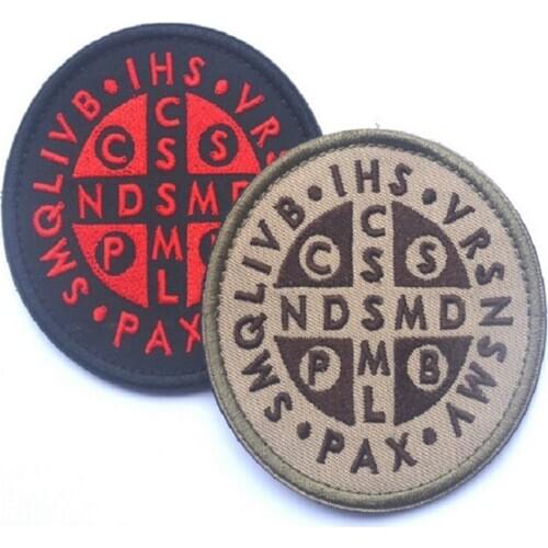 Embroidery Patches Armband Loop And Hook Benedict Cross Patches