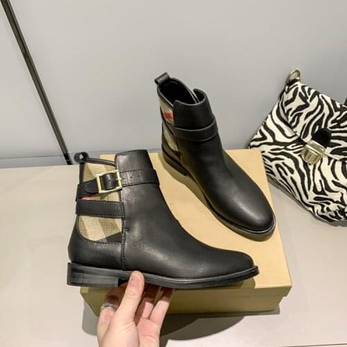 2021 new autumn and winter single naked women soft leather trendy shoes versatile Chelsea Martin boots English