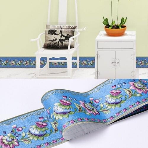 Self Adhesive Wallpaper Borders,Waterproof Kitchen Bathroom Wall Decorative Borders Papers Stickers For Living Kids Room Sticker