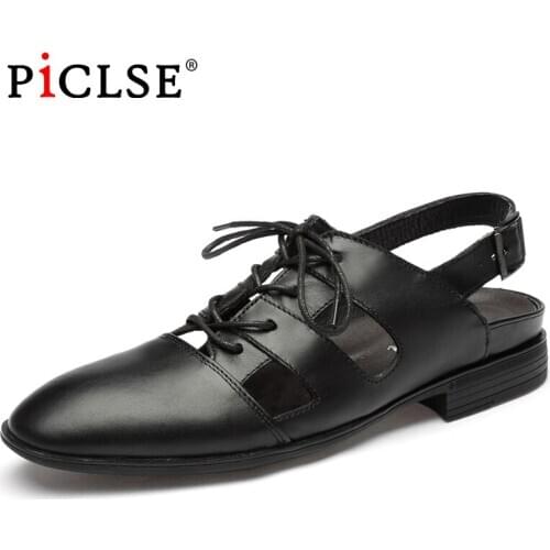 Fashion Roman style Men Sandals Genuine leather sandals for Men Business Dress sandals Handmade Leather shoes Men sandalias