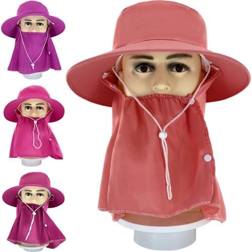 Outdoor Windproof Sun Hat Women Summer UV Protection Breathable Face Neck Scarves Flap Cap Camping Fishing Hiking Hats Wholesale