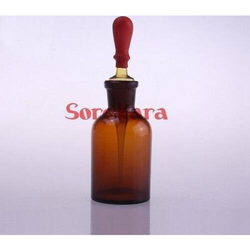 2x 60ml Brown Glass Dropper Bottle Glass Container For Essential Oil Liquid Pharm Use Dropping