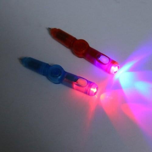 LED Colourful Luminous Spinning Rolling Pen Ball Point Pen Supplies Varied Color