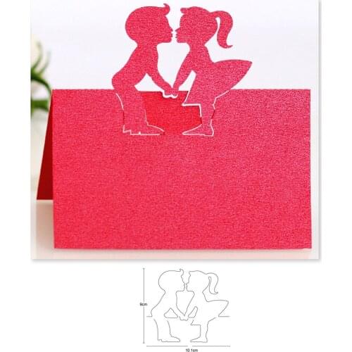 Boy kiss girl Metal Cutting Dies Stencil for DIY Scrapbooking Album Embossing Paper Cards Decoratve Crafts Die Cuts