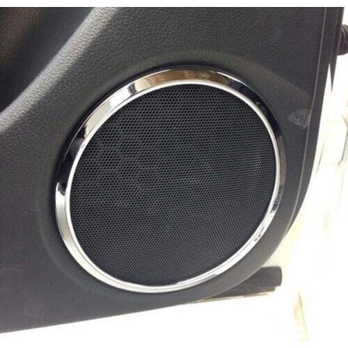 Interior Frame Speaker Box Plated Ring for Nissan Qashqai J11 2014 2015 2016 2017 2018 Chrome Car Styling Sticker Accessories
