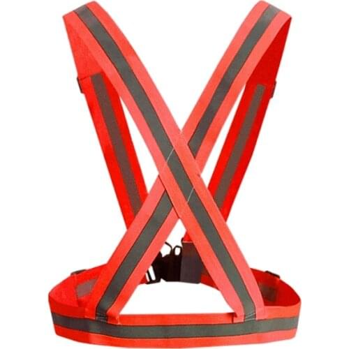 High Visibility Neon Reflective Belt Safety Vest Fit For Running Cycling Sports E7CA