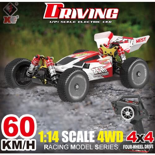 Wltoys 144001 1/14 2.4G 4WD High Speed Racing RC Car Vehicle Models 60km/h Two Battery 7.4V 2600mAh Drift Off Road Vehicle