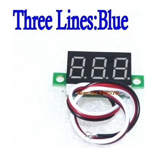 0.36" Digital Voltmeter DC 0V-30V Three Lines 3 digit Voltage Panel Meter Display led Color : Blue