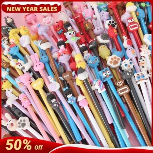 Cute Gel Pen Kawaii Cartoon 3D head Signature Pens Escolar Fashion For Office School Writing Supplies Stationery Students Gift