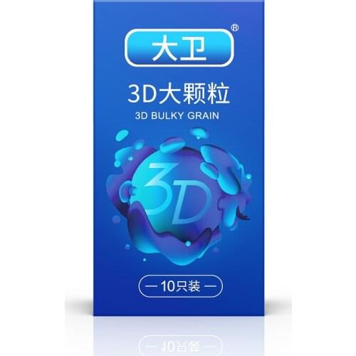 David 10 Pack 003 Ice Fire Ultra-thin Condom Thread Particles Male and Female Condoms Couples Fun