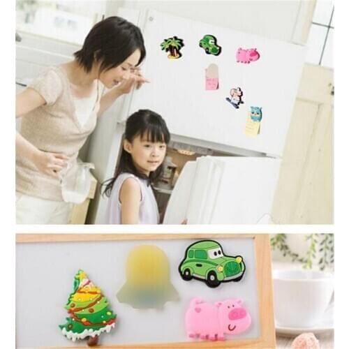 1000pcs Silicone Cartoon Animal fridge magnets whiteboard sticker Refrigerator Magnets Kids gifts Home Decoration