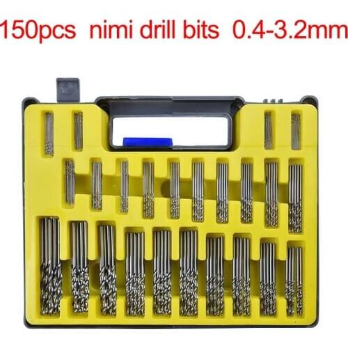 150pcs Mini Drill Bit 0.4-3.2mm Precision Small Mini Twist Drill Set DIY Many Kinds Of Drill Bit Hand DIY Tool