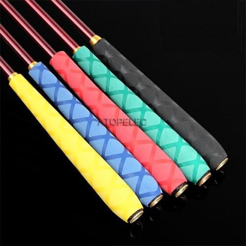 2M Non-Slip Textured 2:1 Heat Shrink Tube Fishing Rod Tennis Badminton Handle Grip 15mm/20mm/25mm/30mm/40mm Black/Red/Green/Blue