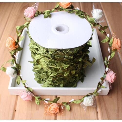 200M/Spool Artificial Cloth Willow Ivy Garland For Wedding Party Wreath Making DIY Material Venue Decoration