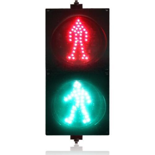 AC85-265V PC housing 200mm 8 inch red green dynamic pedestrian traffic signal light for sale